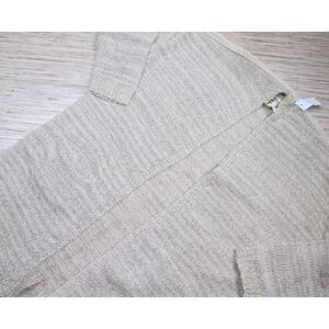 W-25 PPLA soft textured knit duster cardigan OATMEAL MULTI size XS/S nwot